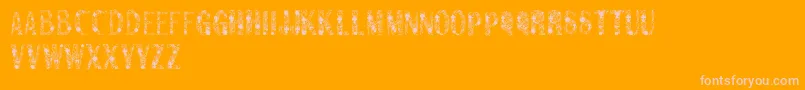 Sanromero Font – Pink Fonts on Orange Background