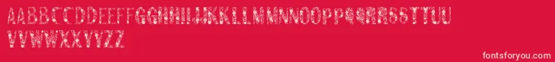 Sanromero Font – Pink Fonts on Red Background