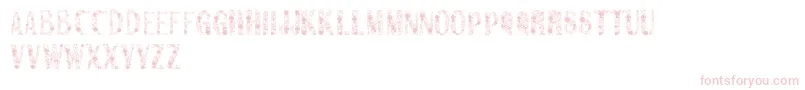 Sanromero-Schriftart – Rosa Schriften auf weißem Hintergrund