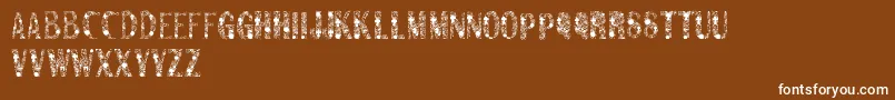 Шрифт Sanromero – белые шрифты на коричневом фоне
