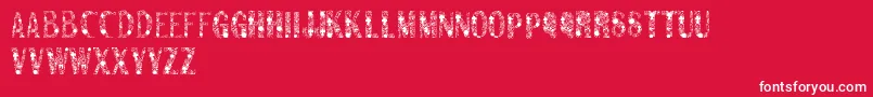 Sanromero Font – White Fonts on Red Background