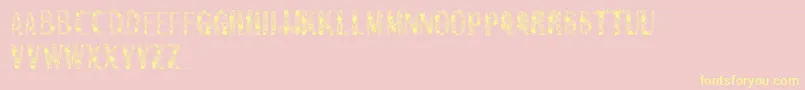 Sanromero Font – Yellow Fonts on Pink Background