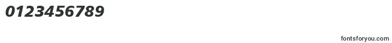 FrutigerCe76BlackItalic-Schriftart – Schriften für Zahlen und Nummern