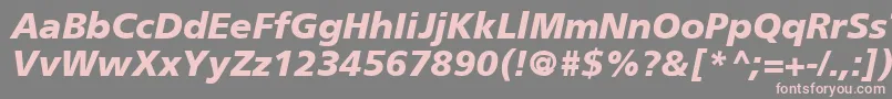 fuente FrutigerCe76BlackItalic – Fuentes Rosadas Sobre Fondo Gris