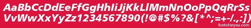 fuente FrutigerCe76BlackItalic – Fuentes Blancas Sobre Fondo Rojo