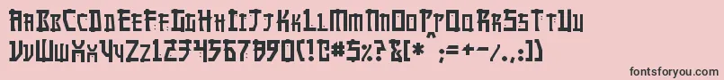 Manga Font – Black Fonts on Pink Background