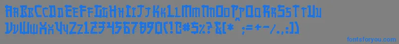 Manga Font – Blue Fonts on Gray Background