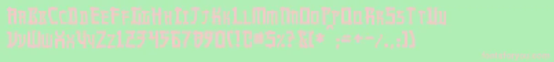 Manga-fontti – vaaleanpunaiset fontit vihreällä taustalla