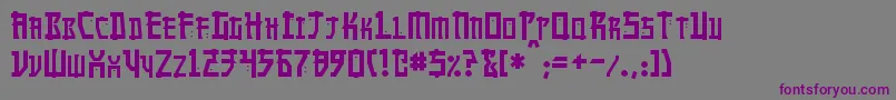 Manga Font – Purple Fonts on Gray Background