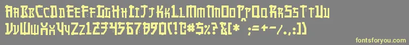 Manga Font – Yellow Fonts on Gray Background