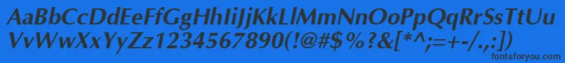 Agobo Font – Black Fonts on Blue Background