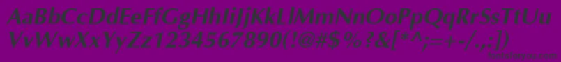 Шрифт Agobo – чёрные шрифты на фиолетовом фоне