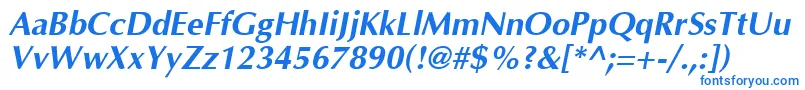 Шрифт Agobo – синие шрифты на белом фоне