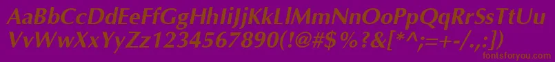 Шрифт Agobo – коричневые шрифты на фиолетовом фоне