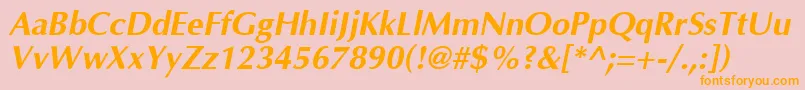 Agobo Font – Orange Fonts on Pink Background