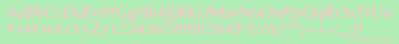 Agobo Font – Pink Fonts on Green Background
