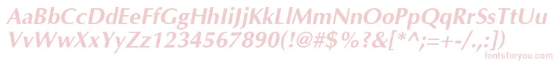 Agobo-fontti – vaaleanpunaiset fontit valkoisella taustalla