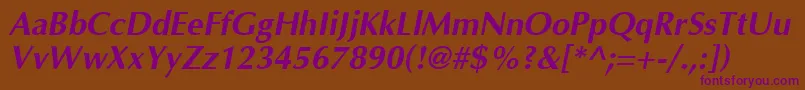 Шрифт Agobo – фиолетовые шрифты на коричневом фоне