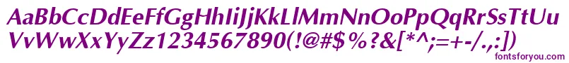 Agobo-fontti – violetit fontit valkoisella taustalla