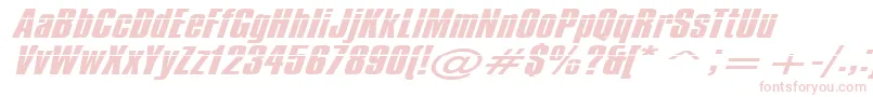 フォントImpos50 – 白い背景にピンクのフォント