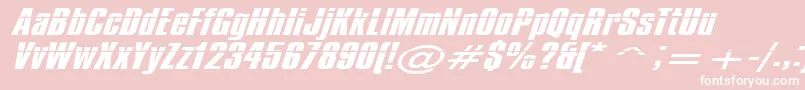 フォントImpos50 – ピンクの背景に白い文字