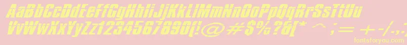 Impos50 Font – Yellow Fonts on Pink Background