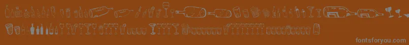 fuente 26AlcoDingbats – Fuentes Grises Sobre Fondo Marrón