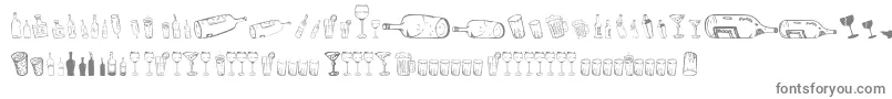 Czcionka 26AlcoDingbats – szare czcionki na białym tle