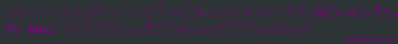 Шрифт 26AlcoDingbats – фиолетовые шрифты на чёрном фоне