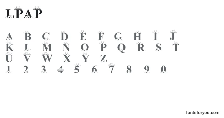 Шрифт LmsPeekAPooh – алфавит, цифры, специальные символы
