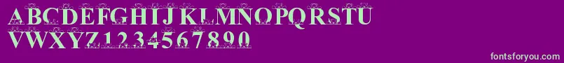 More about LmsPeekAPooh Font LmsPeekAPooh Font – Green Fonts on Purple Background