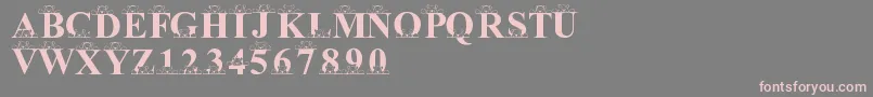 LmsPeekAPooh Font – Pink Fonts on Gray Background
