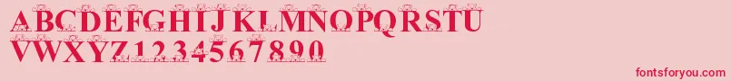 fuente LmsPeekAPooh – Fuentes Rojas Sobre Fondo Rosa