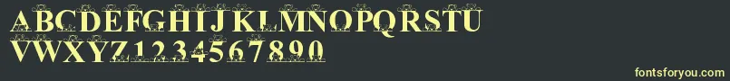 More about LmsPeekAPooh Font LmsPeekAPooh Font – Yellow Fonts on Black Background