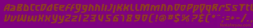 SfRetroesqueOblique Font – Brown Fonts on Purple Background