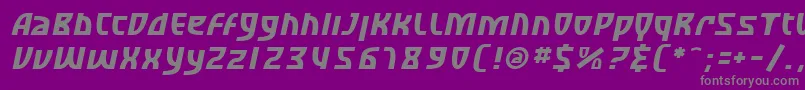 フォントSfRetroesqueOblique – 紫の背景に灰色の文字