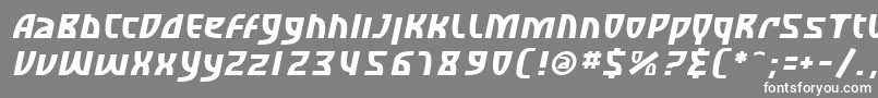 SfRetroesqueOblique-fontti – valkoiset fontit harmaalla taustalla