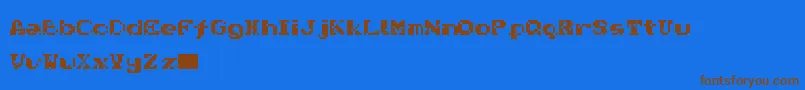 Nativa Font – Brown Fonts on Blue Background