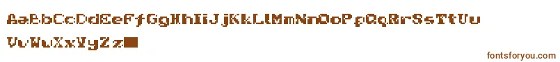 Nativa-fontti – ruskeat fontit valkoisella taustalla