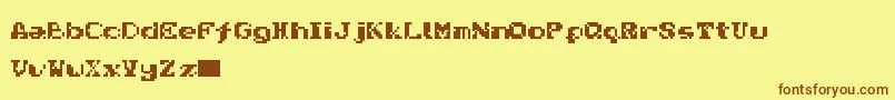 Nativa Font – Brown Fonts on Yellow Background
