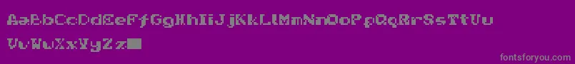 Nativa-Schriftart – Graue Schriften auf violettem Hintergrund