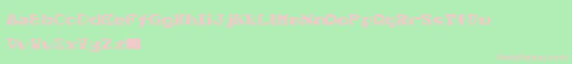 Nativa Font – Pink Fonts on Green Background