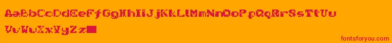 Nativa Font – Red Fonts on Orange Background