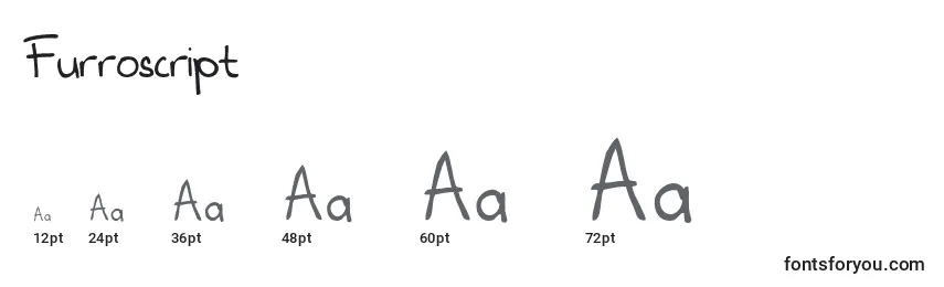 Размеры шрифта Furroscript