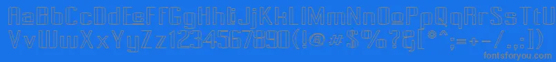 フォントPecot015 – 青い背景に灰色の文字