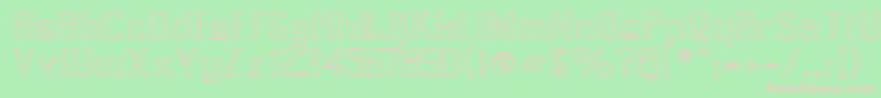 Pecot015-Schriftart – Rosa Schriften auf grünem Hintergrund