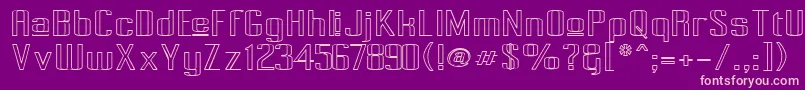 Pecot015 Font – Pink Fonts on Purple Background