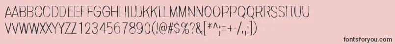 Invisiblerror Font – Black Fonts on Pink Background