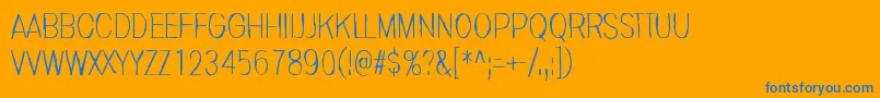 Invisiblerror Font – Blue Fonts on Orange Background
