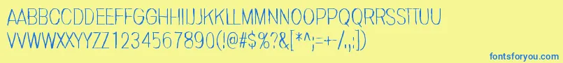 Invisiblerror Font – Blue Fonts on Yellow Background
